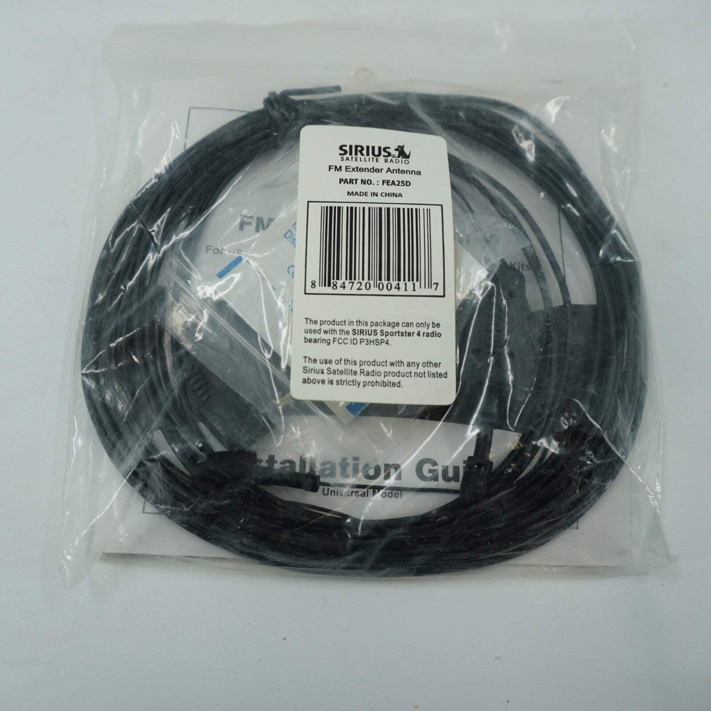 SIRIUS FEA25D FM ANTENNA SATELLITE EXTENDER VEHICLE KIT FOR SPORTSTER 4 RADIO