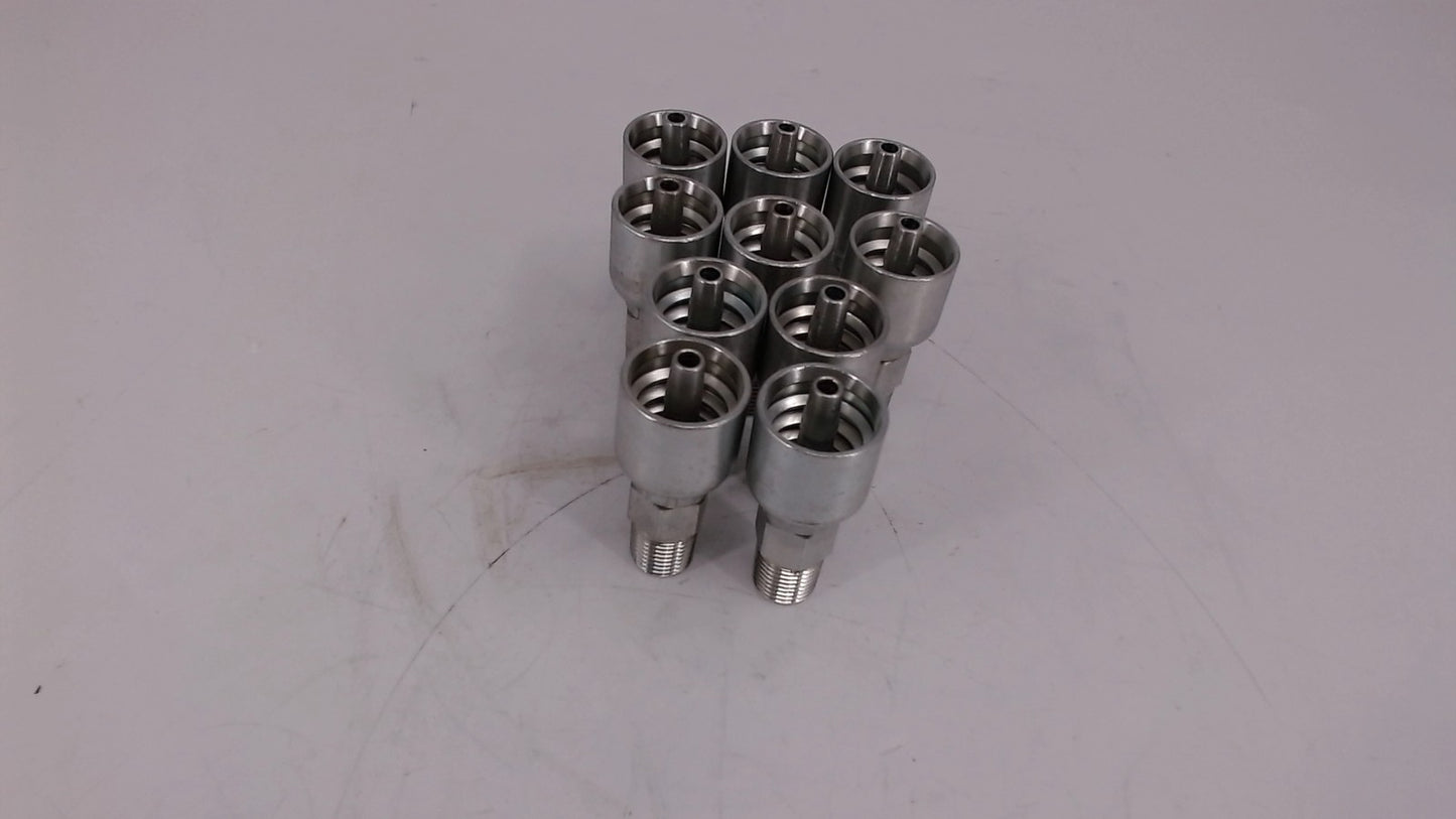 10PCS Hydraulic Hose Fitting With 1/4" Male Pipe Threads 10143-4-4 for Parker