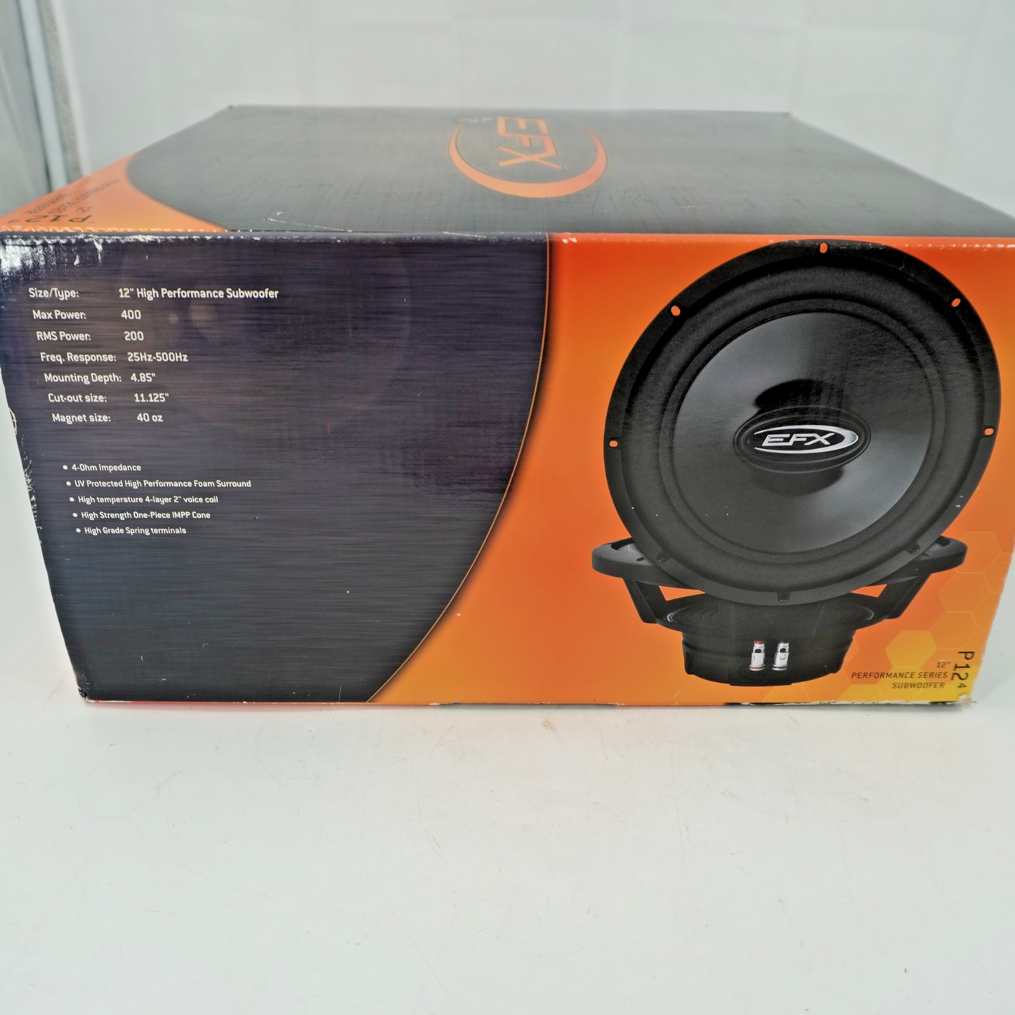 SCOSCHE EFX C124 12" 4 OHM 400W COMPETITION CAR SUBWOOFER
