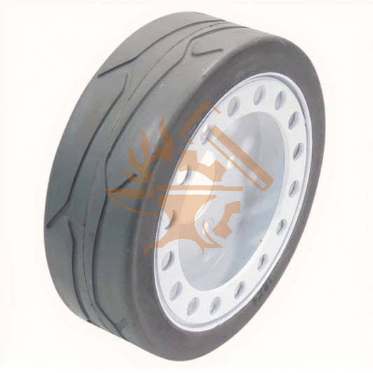 WHEEL/TIRES ASSY NON-MARKING SOLID W BRAKE 12X4 SKYJACK 158437