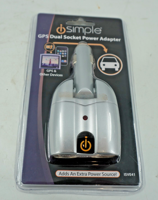 iSIMPLE GPS DUAL SOCKET POWER ADAPTER-MODEL ISVE41
