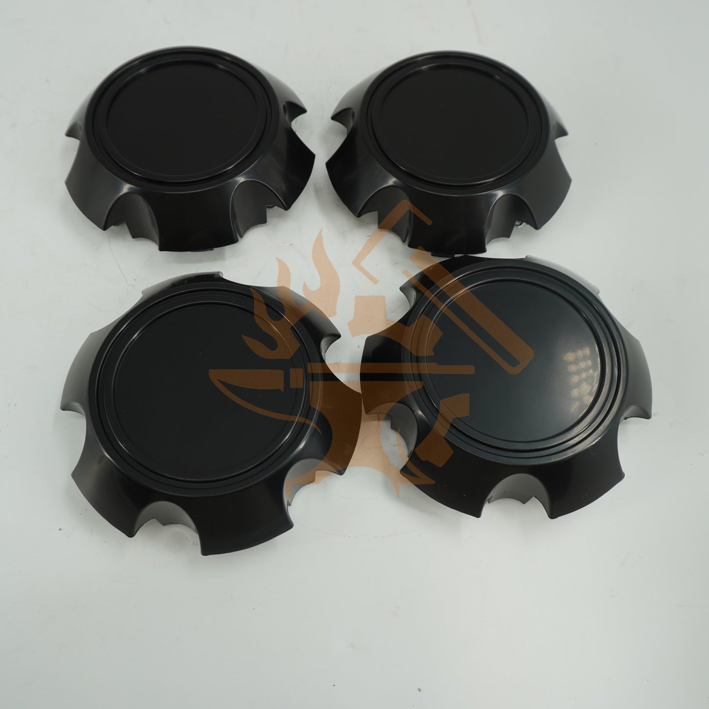 4PC MATTE BLACK CENTER CAP