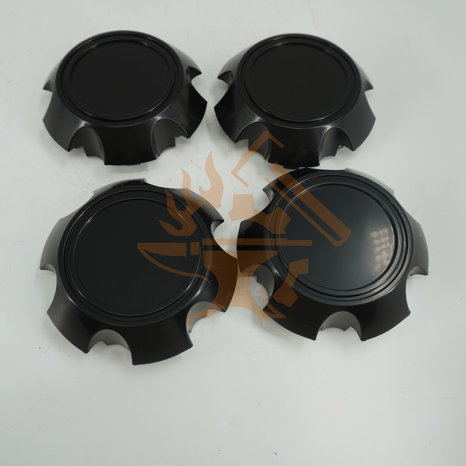 4PC MATTE BLACK CENTER CAP
