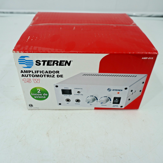 Steren 15W Car Amplifier AMP-015 NOS New In Box