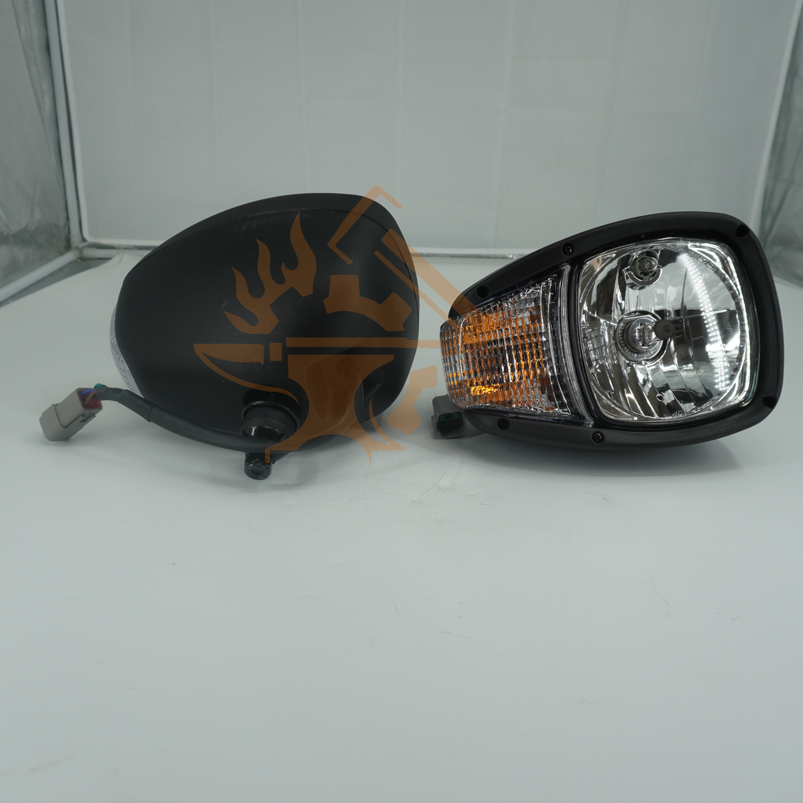 24V A Pair Headlight 195-0192 195-0191 for CAT 3054C 3044C C4.4 3054 906H 907H