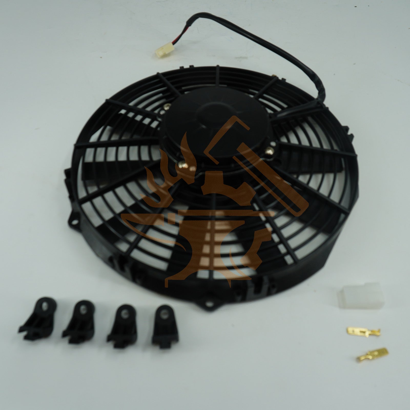12V 11" STRAIGHT BLADE PUSHER FAN