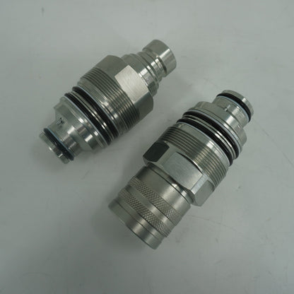 Male & Female Flat Face Coupler Kit 6679837 6680018 for Bobcat 753 763 773 863