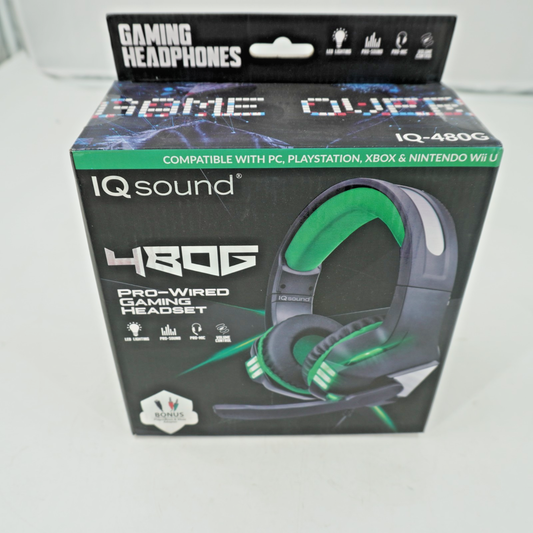 IQ Sound IQ-460G Gaming Headset - Stereo Mini-phone 3.5mm Wired