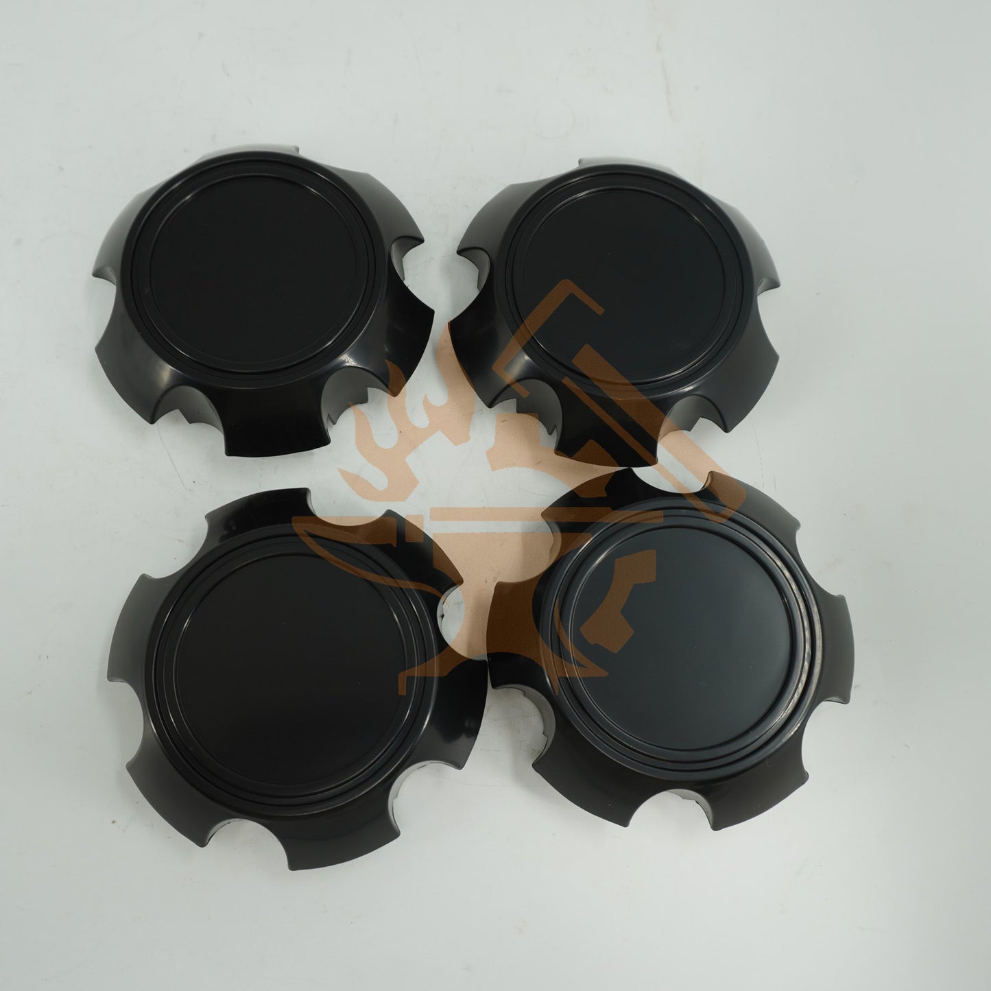 4PC MATTE BLACK CENTER CAP
