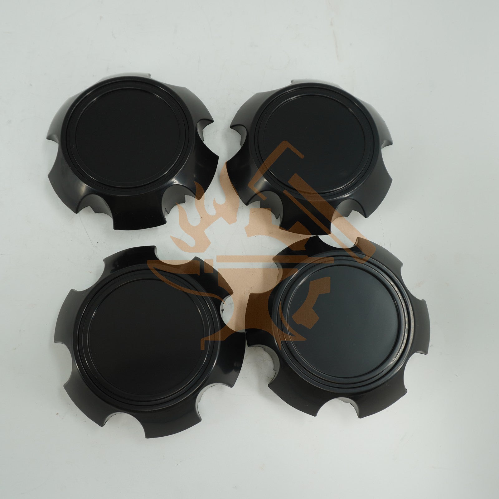 4PC MATTE BLACK CENTER CAP