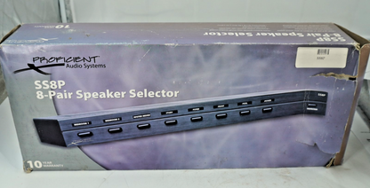 PROFICIENT AUDIO SYSTEMS SS8P 8 PAIR SPEAKER SELECTOR Stereo Switch