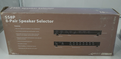 PROFICIENT AUDIO SYSTEMS SS8P 8 PAIR SPEAKER SELECTOR Stereo Switch
