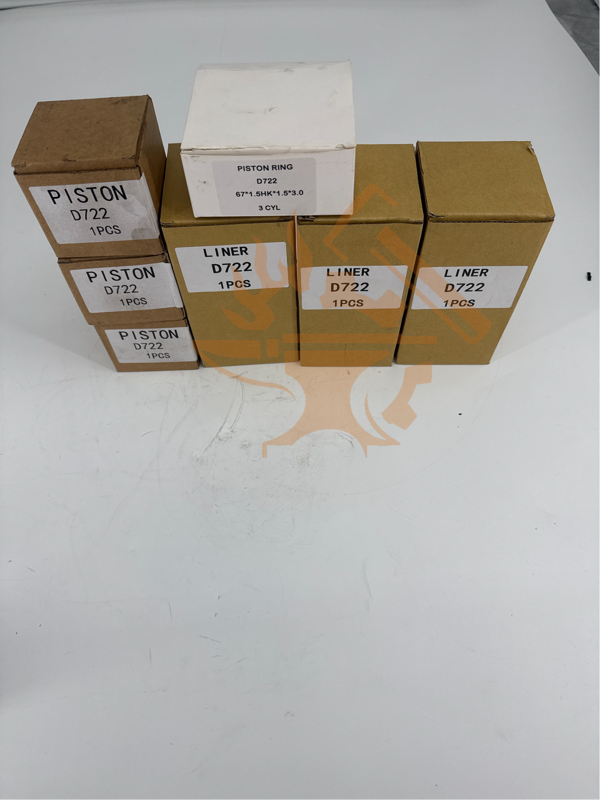 Cylinder Liner Kit for Kubota Engine D722 D722E D722E-BX D722E-GX D722EBH