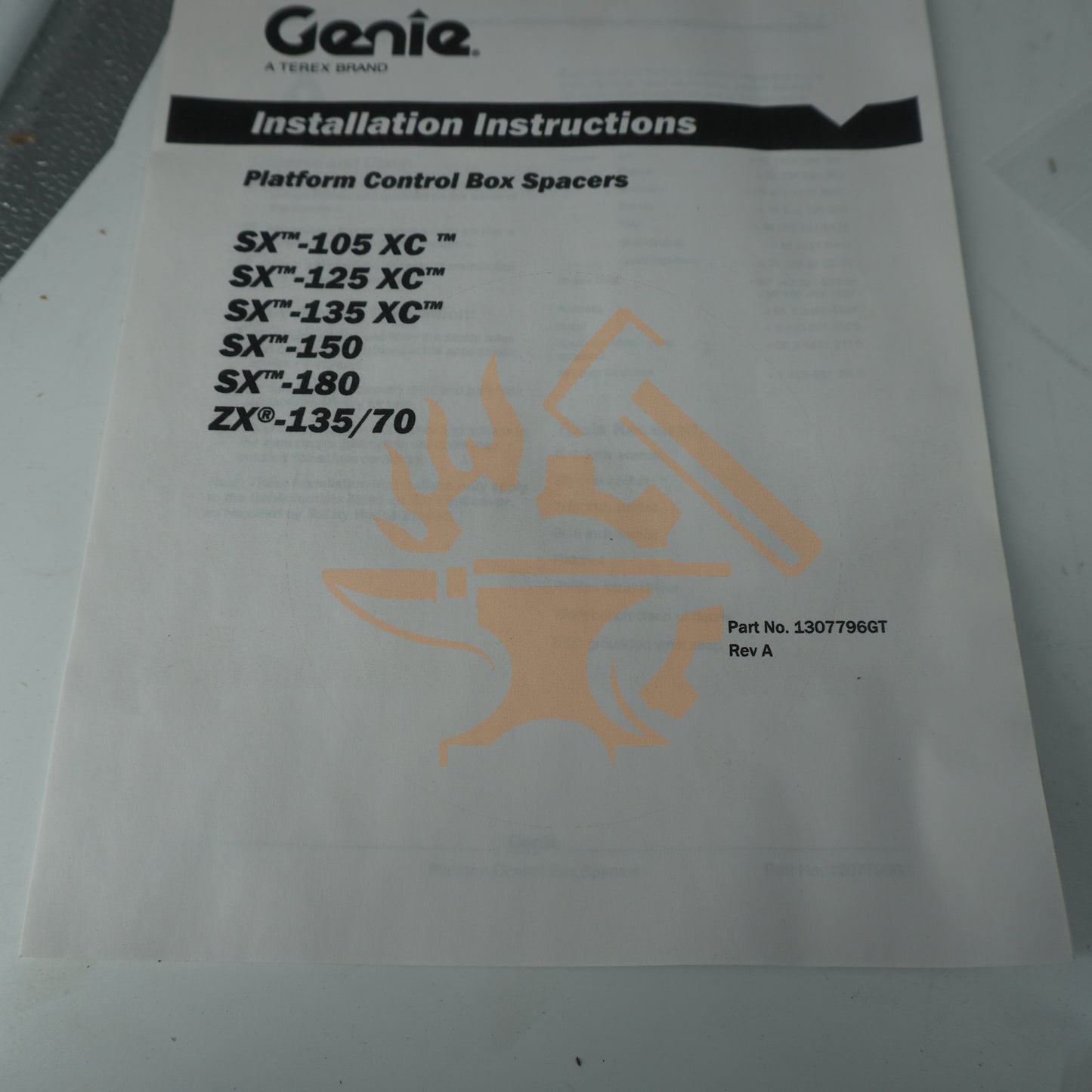 CONTROL BOX SPACERS PLATFORM KIT GENIE OEM ORG 1307794GT