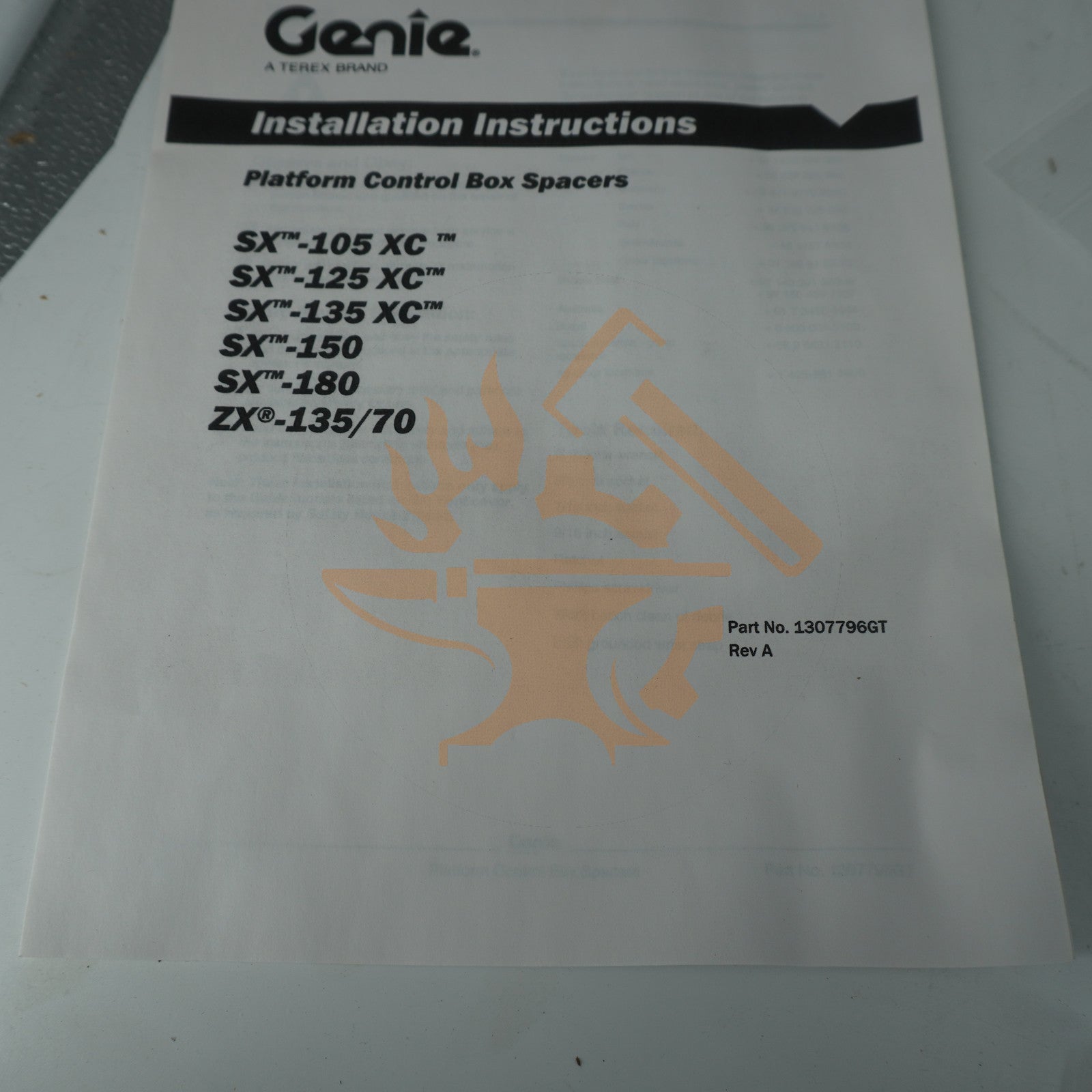 CONTROL BOX SPACERS PLATFORM KIT GENIE OEM ORG 1307794GT
