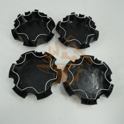 4PC MATTE BLACK CENTER CAP