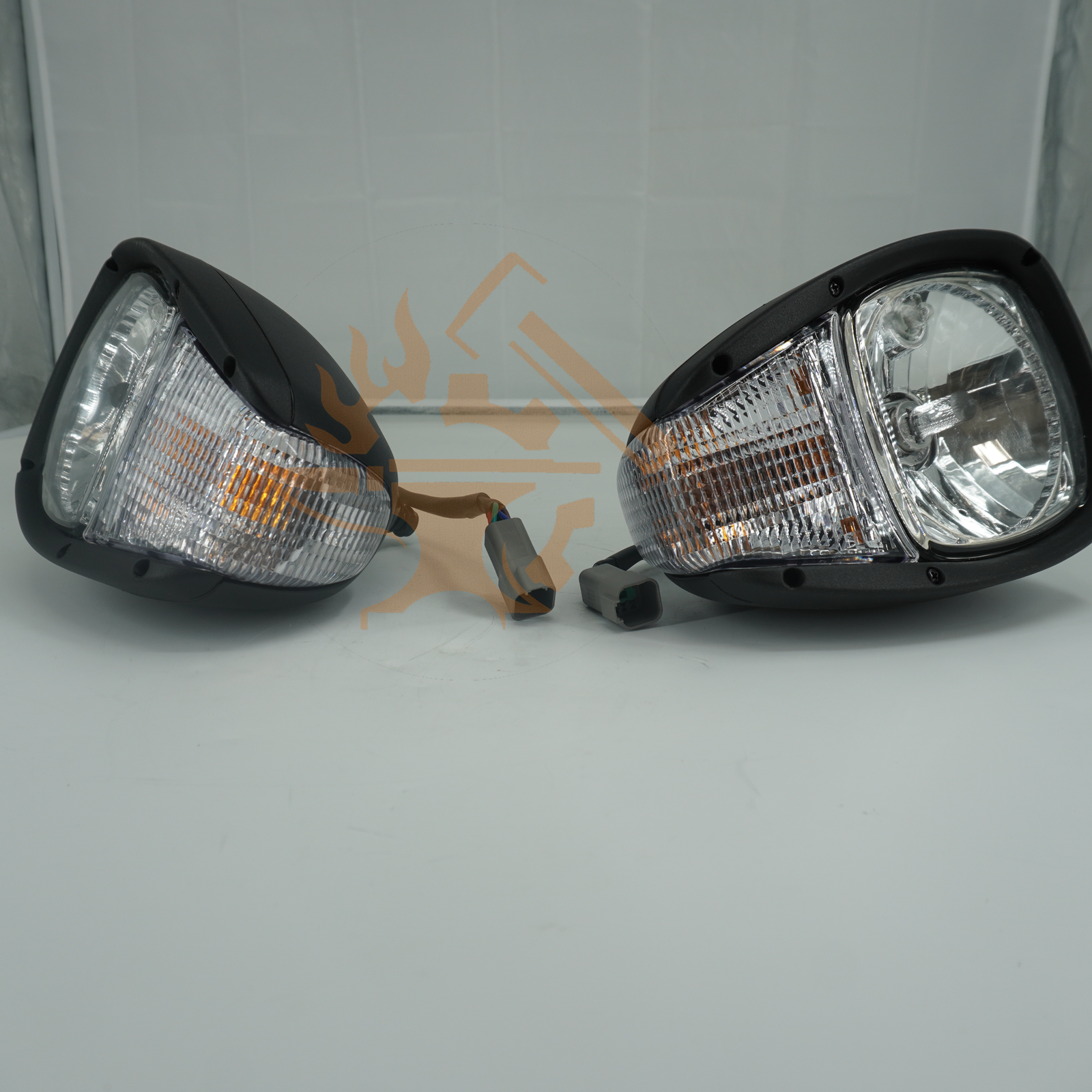 24V A Pair Headlight 195-0192 195-0191 for CAT 3054C 3044C C4.4 3054 906H 907H