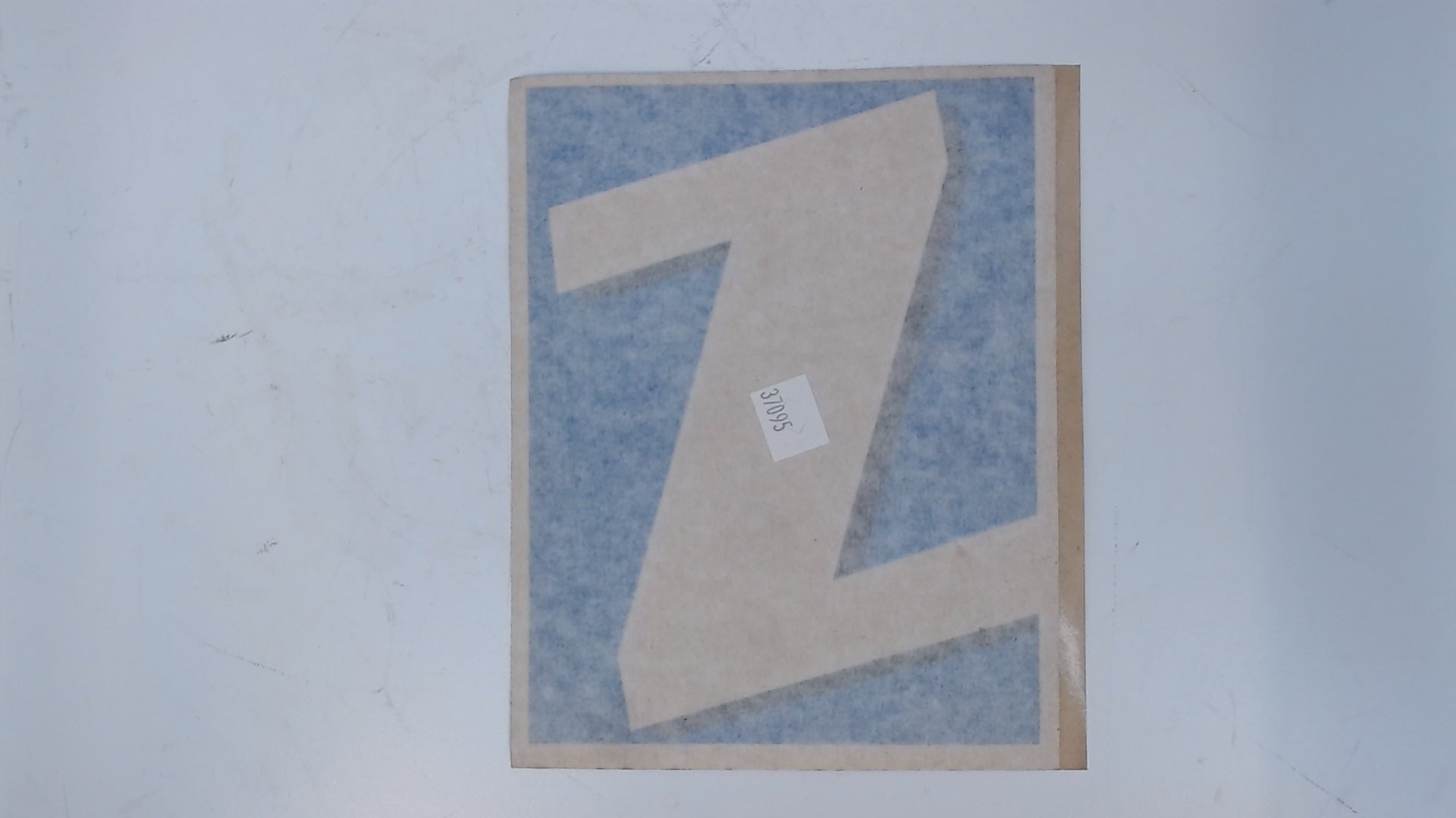DECAL, Z, BLUE/GRAY, 7"X5.5"