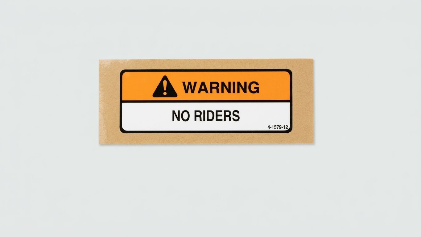 DECAL, NO RIDERS