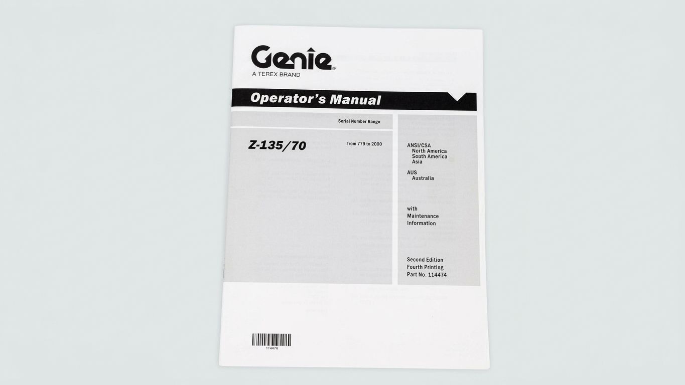 MANUAL, OPERATORS, Z-135 ANSI