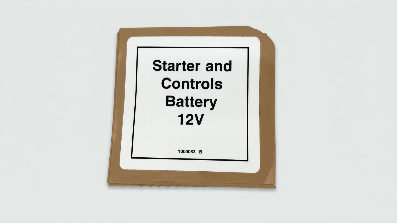 DECAL, NOTICE, START/CONTRL BATT