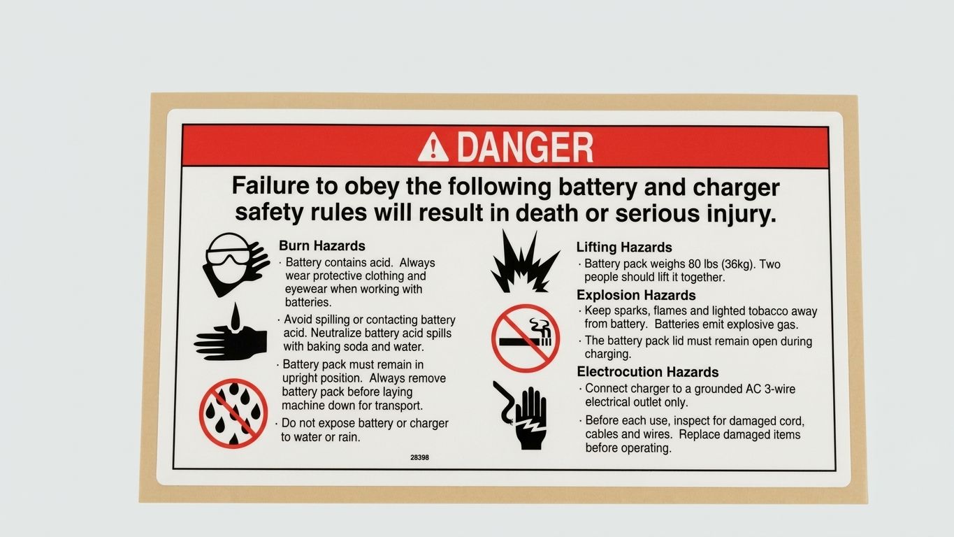 DECAL, DANGER-BATTERY SAFETY