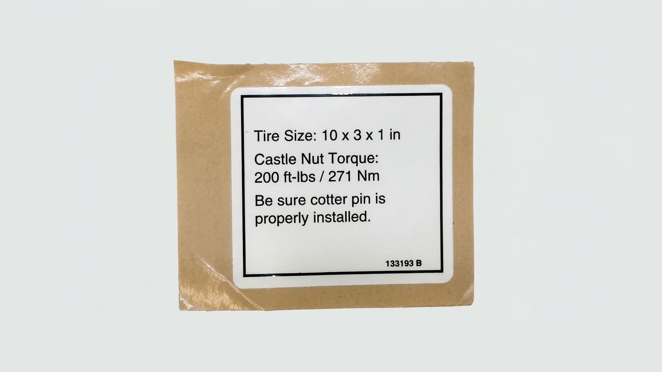 DECAL, LABEL, TIRE SPECS, GRC