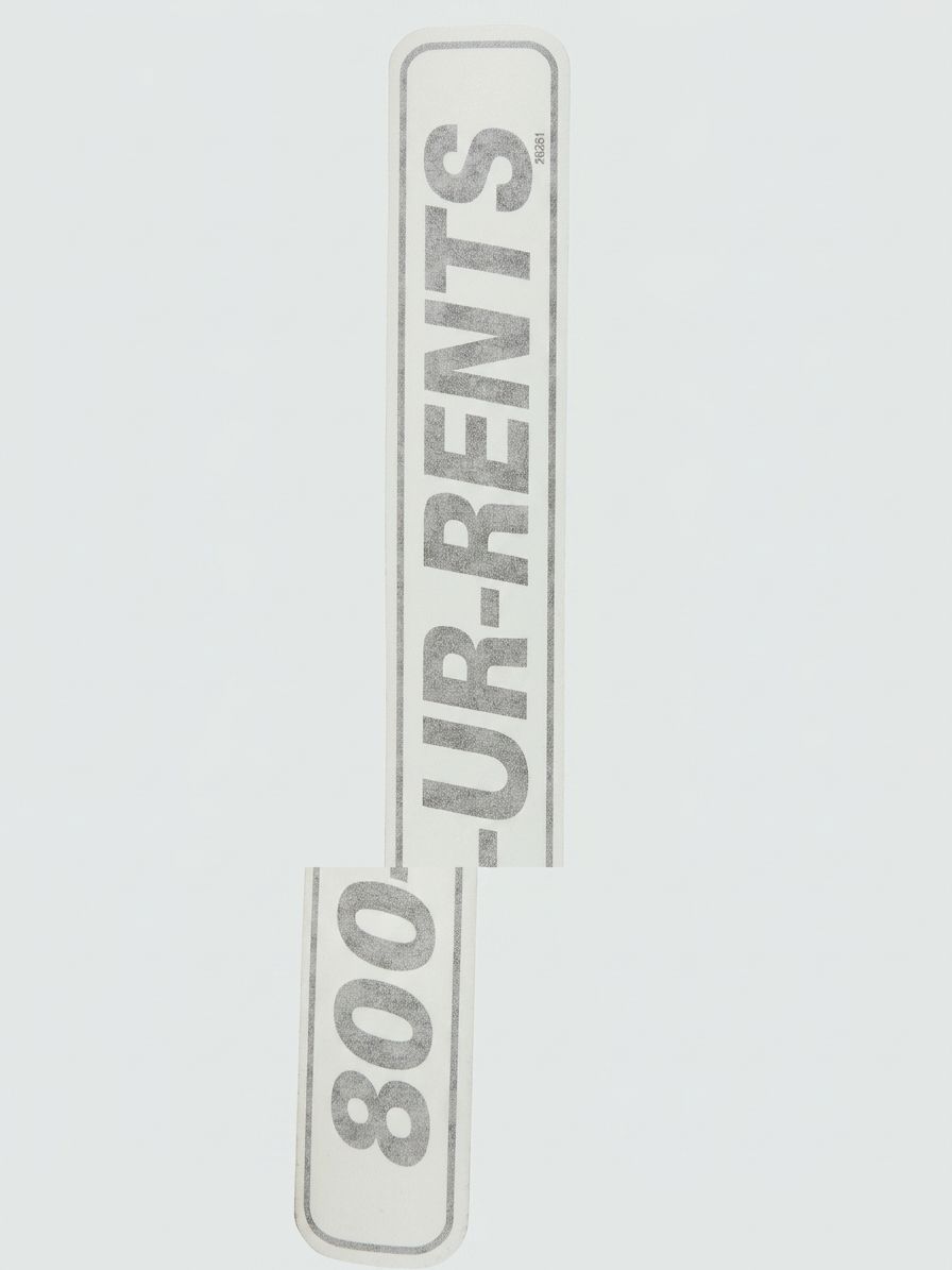 DECAL, COSMETIC, UNITED RENTALS, CONTACT, 12" X 1.75"