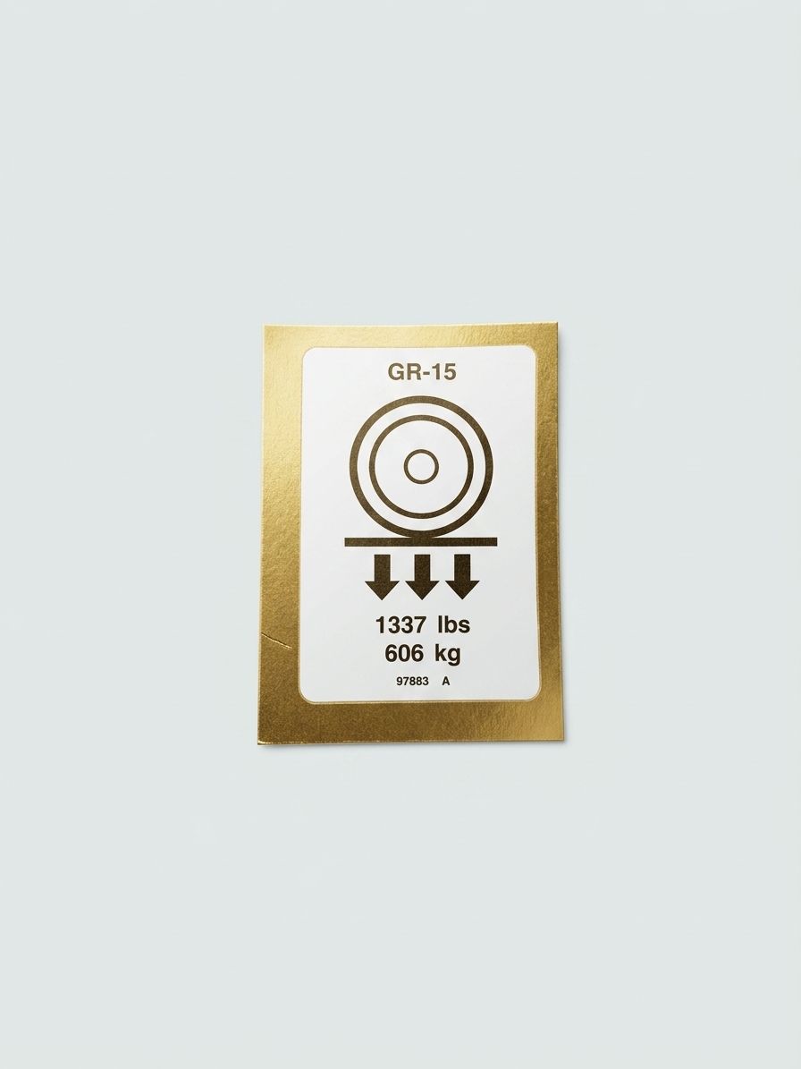 DECAL, LABEL, WHEEL LOAD GR15