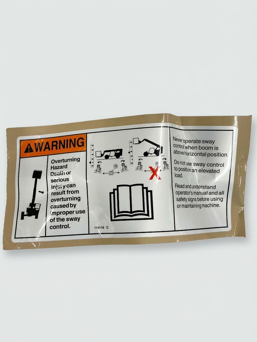 DECAL, OVERTURNING HAZARD