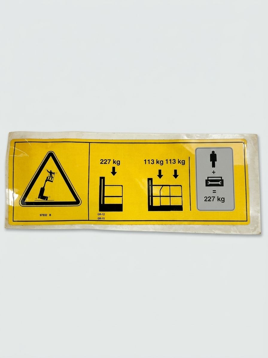 DECAL-DANGER, MAX CAP-227 KG