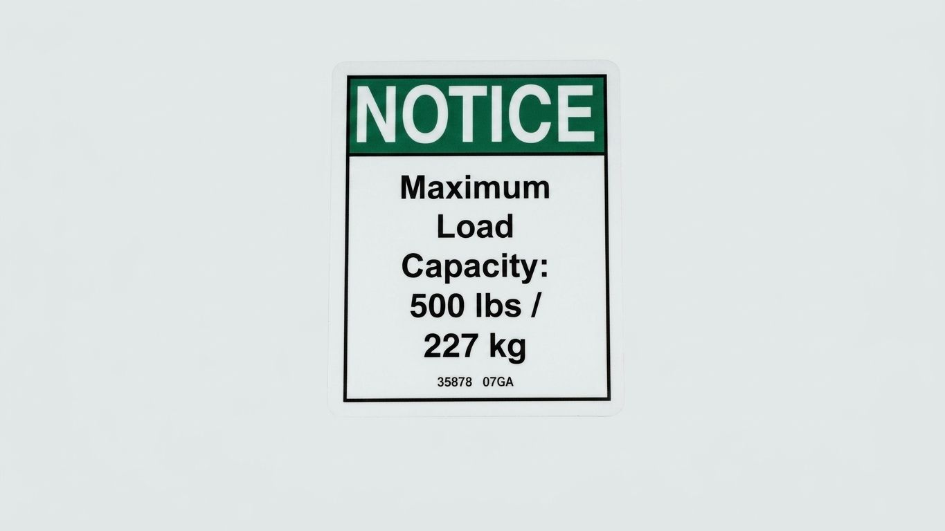 DECAL, NOTICE, MAX CAPACITY 500