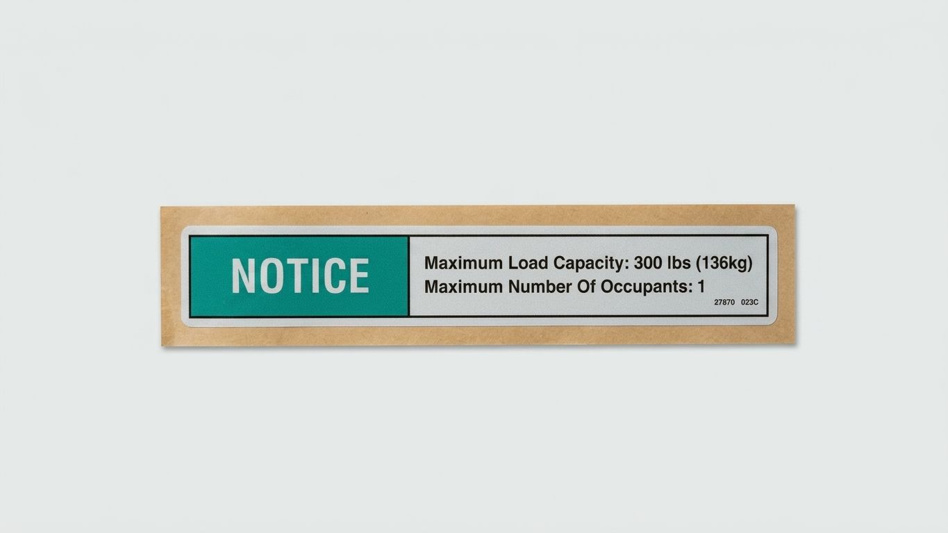 DECAL, MAX.CAPACITY (GUARD RAIL)
