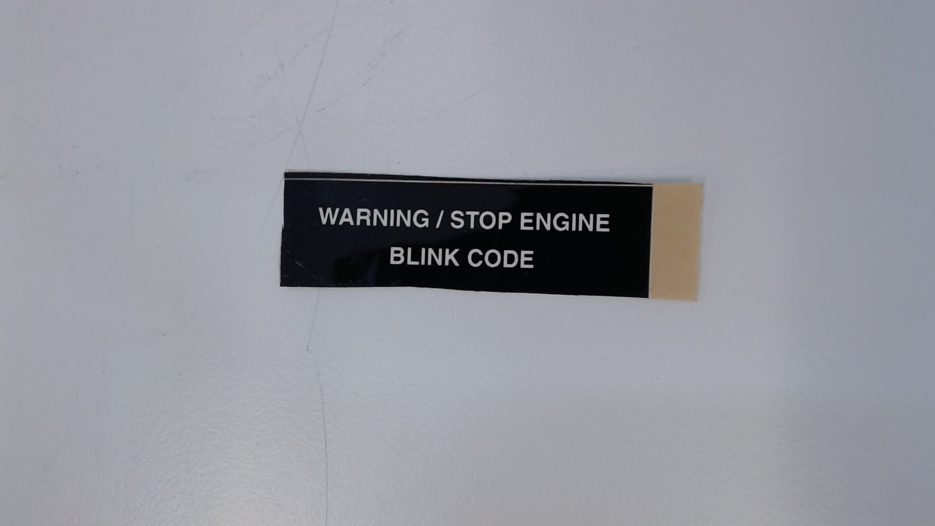 DECAL, WARNING-BLINK CODE