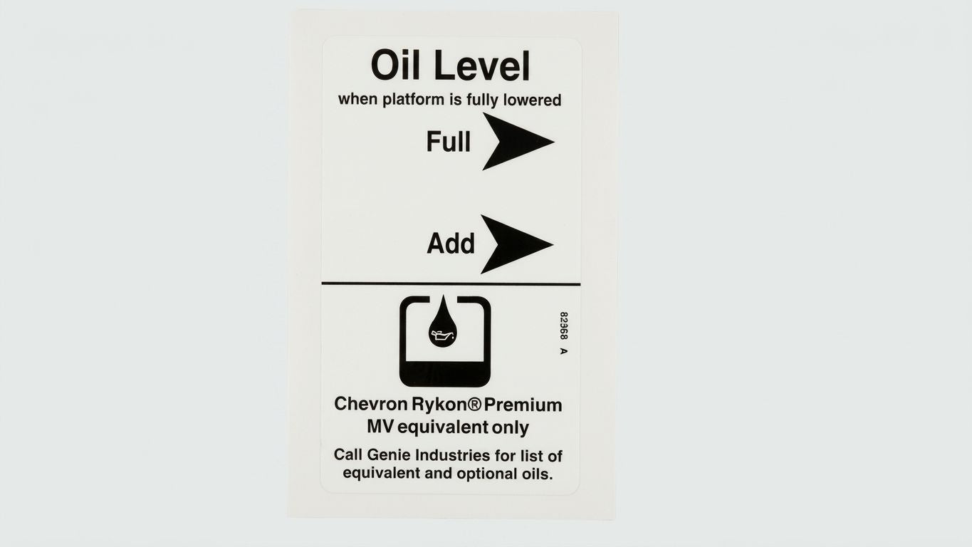 DECAL, LABEL, RYKON/FLUID LEVEL