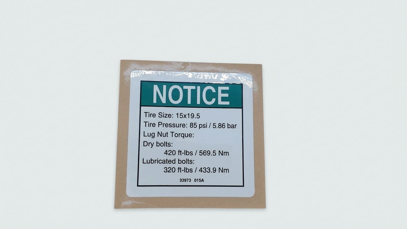 DECAL, NOTICE, TIRE PRESSURE