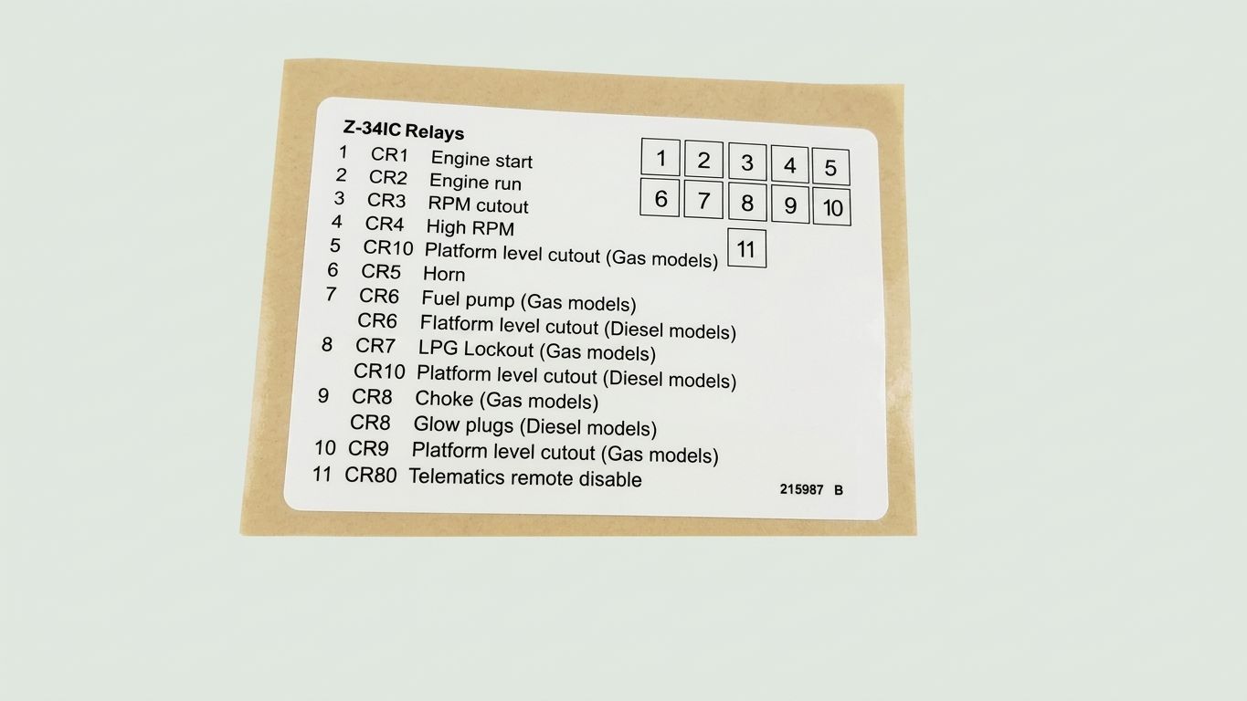 DECAL, RELAY LABEL, Z34IC