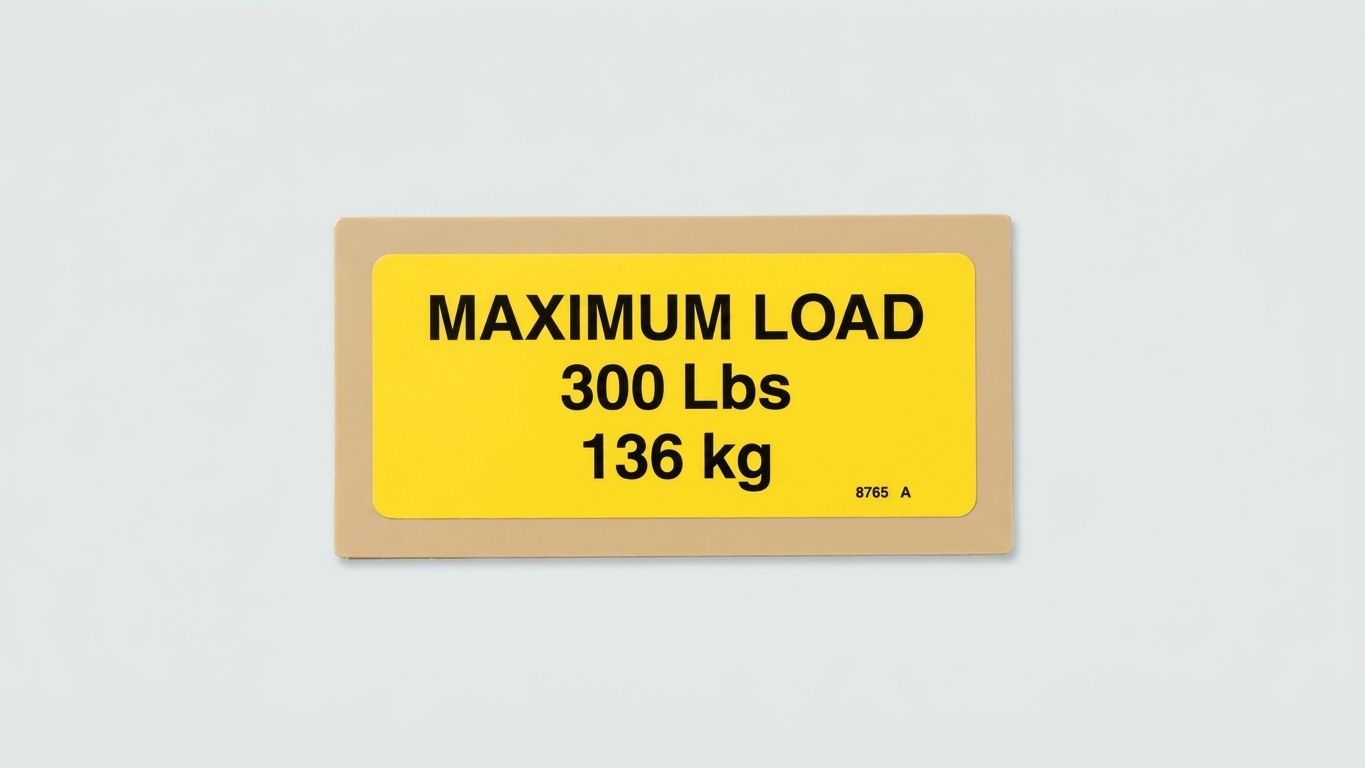 DECAL, 300 LB. MAX. PLC