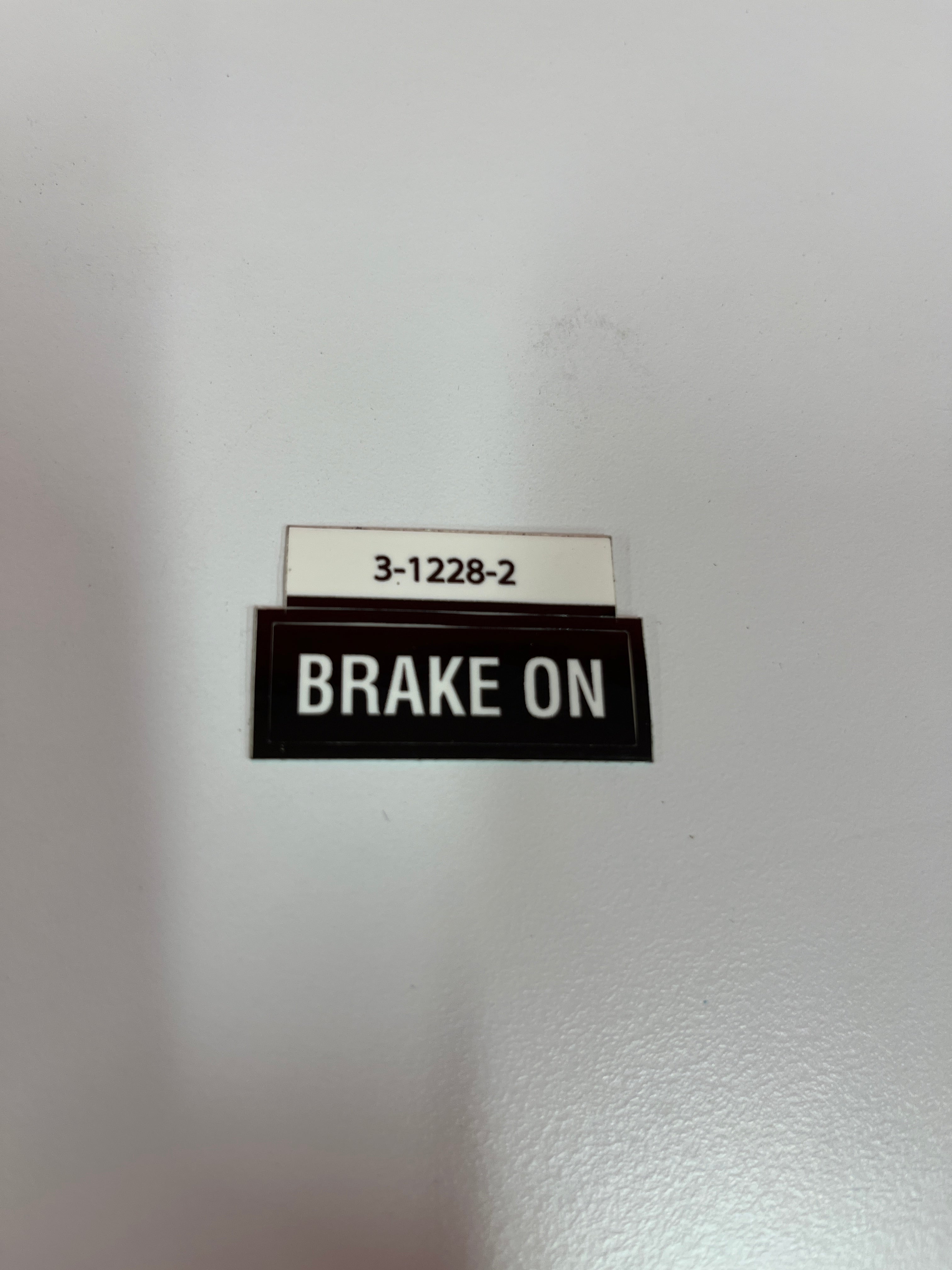 DECAL, BRAKE ON