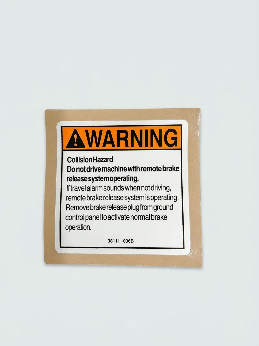 DECAL, WARNING, BRAKE RELEASE