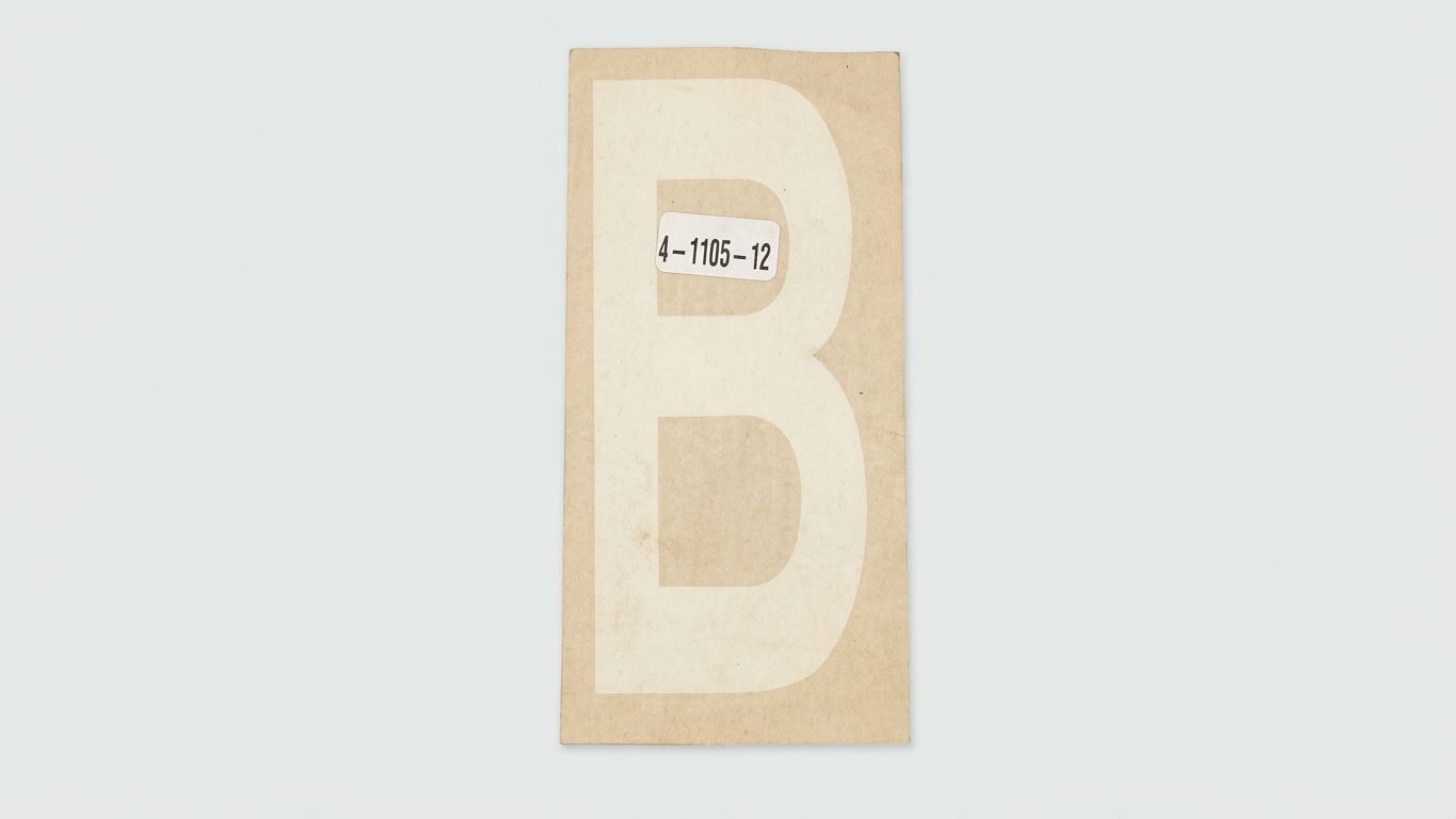 DECAL, B, WHITE