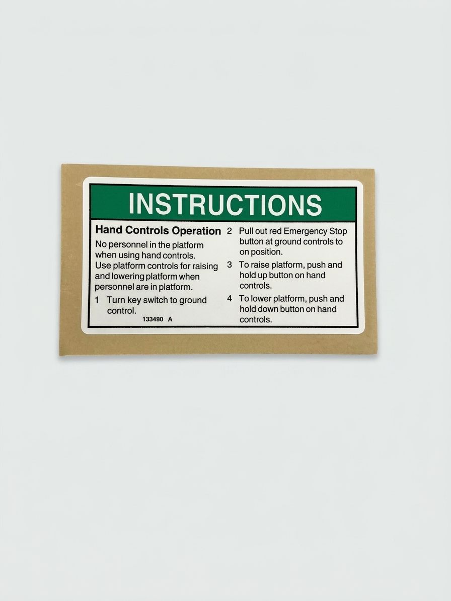 DECAL, INST.HAND CONTROLS