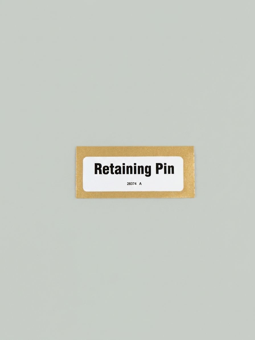 DECAL, RETAINING PIN, 1.25 X 2.8