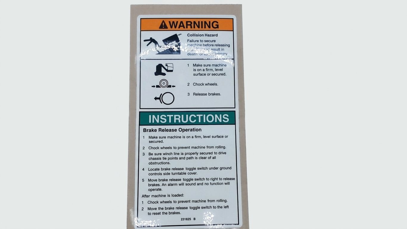 DECAL, BRAKE INSTR, GRJ