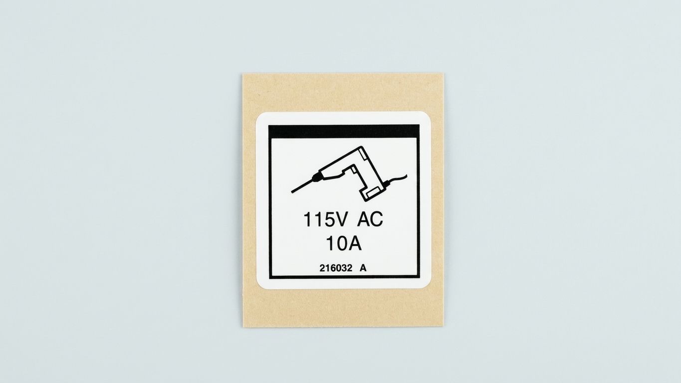 DECAL, POWER TO PLAT 115V