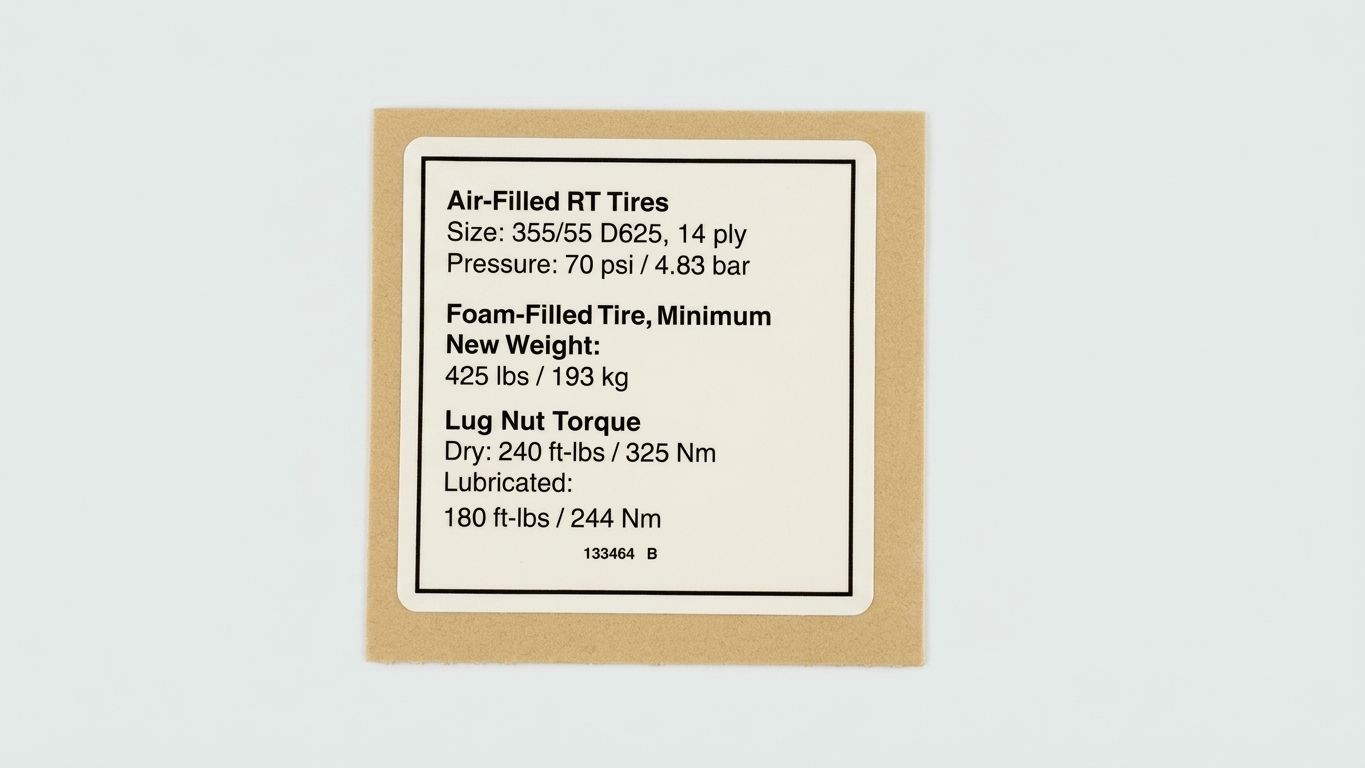 DECAL, NOTICE TIRE PRESSURE