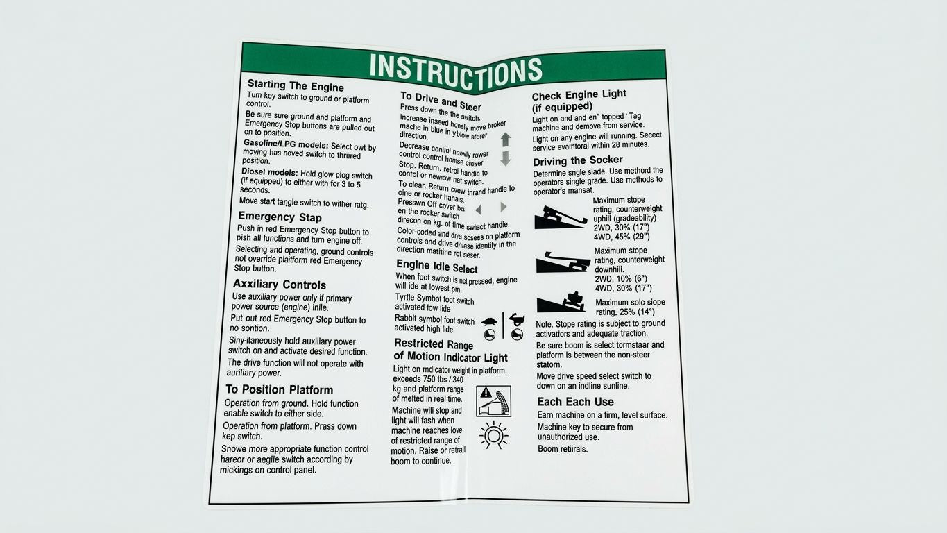 DECAL, INSTR, OPER INST.S60HC