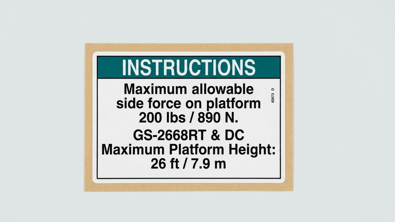 DECAL, NOTICE, SIDE FRC, 2668ANSI