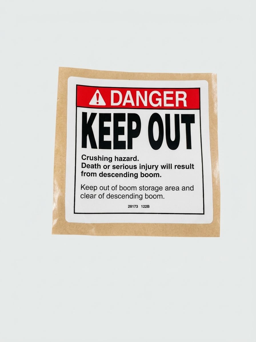 DECAL, WARN, STAY CLEAR MAST