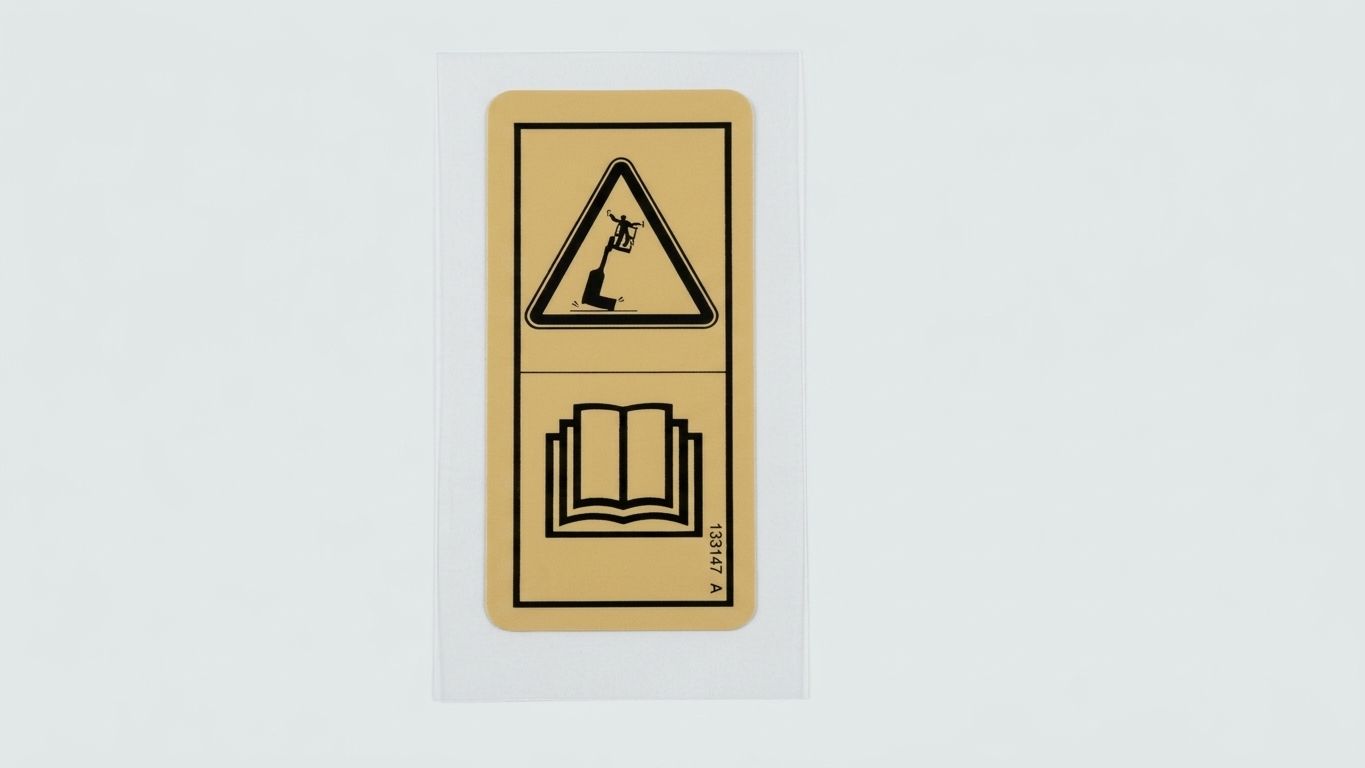 DECAL, SYM-TIPOVER, LIMIT SWITCH